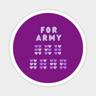 For ARMY Purple Hearts Braille (The Astronaut by Jin of BTS) Magnet